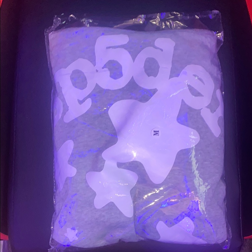 Gray Hoodie with White Star Design